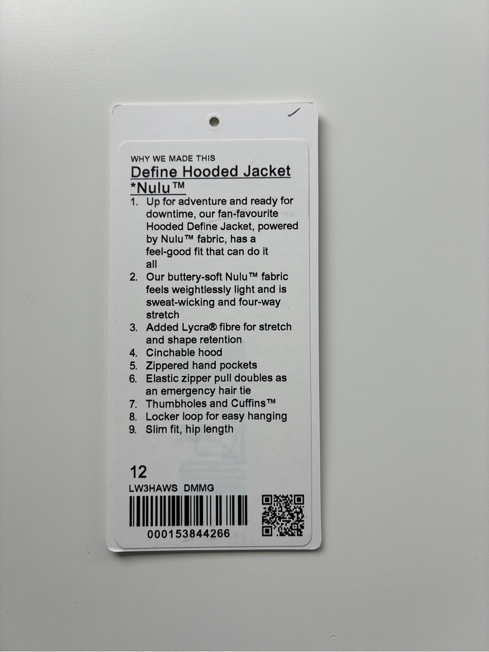 Lululemon Hooded Define Jacket Nulu Dramatic Magenta Size 12 Tag Included - Picture 7 of 7